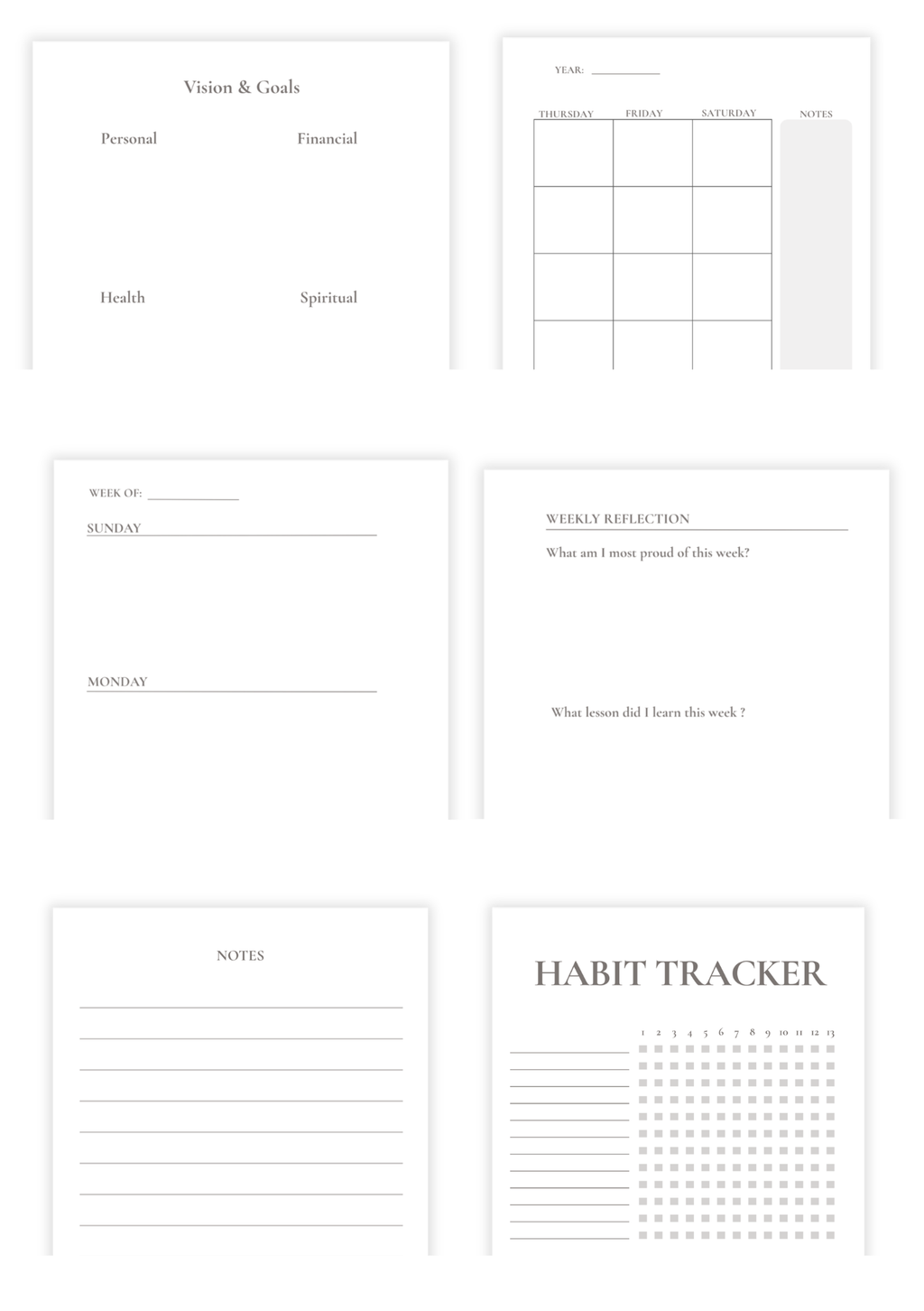 Custom Planner Template