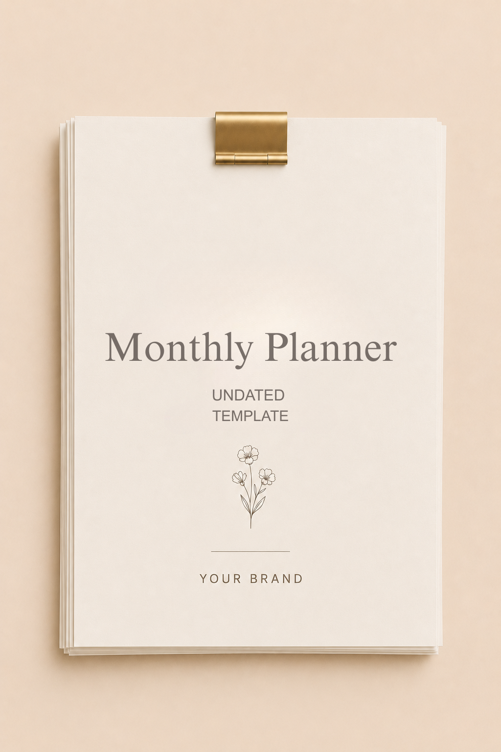 Monthly Planner Undated (18 Month)