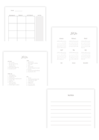 Monthly Planner Undated (12 Month) Book Template