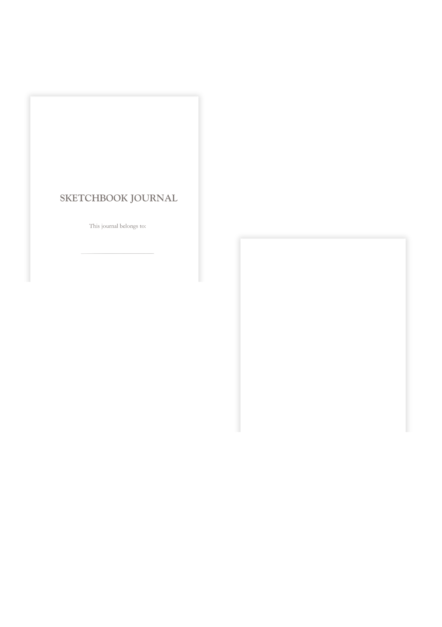 Sketchbook Journal Book Template
