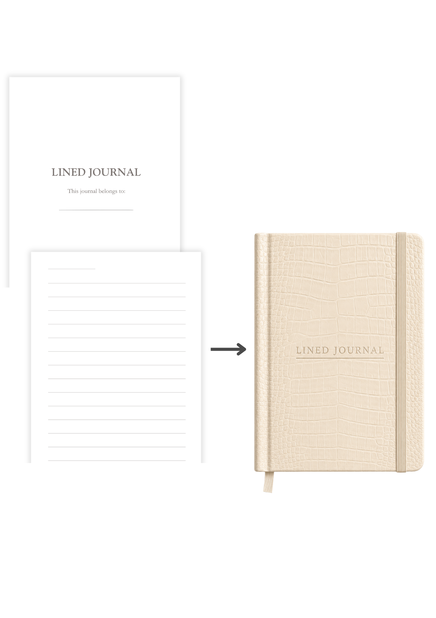 Lined Journal Digital Template