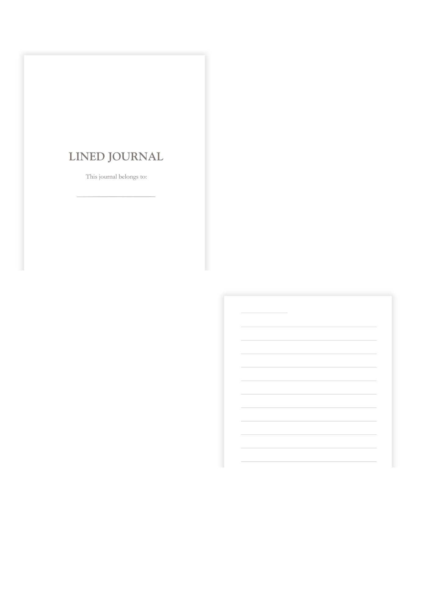 Lined Journal Digital Template